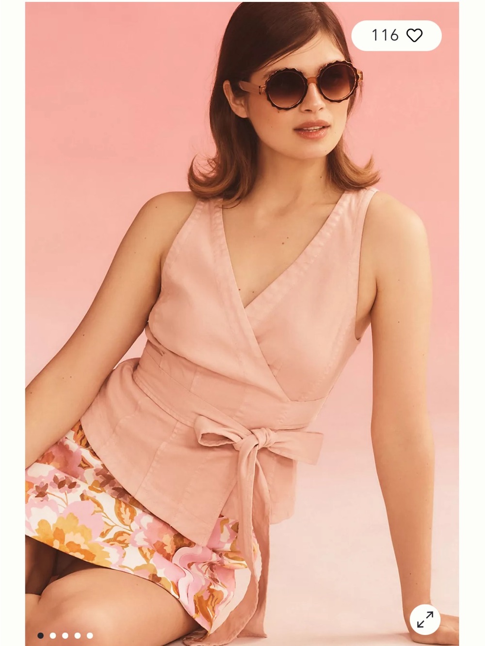 Anthropologie Tie Front Tank